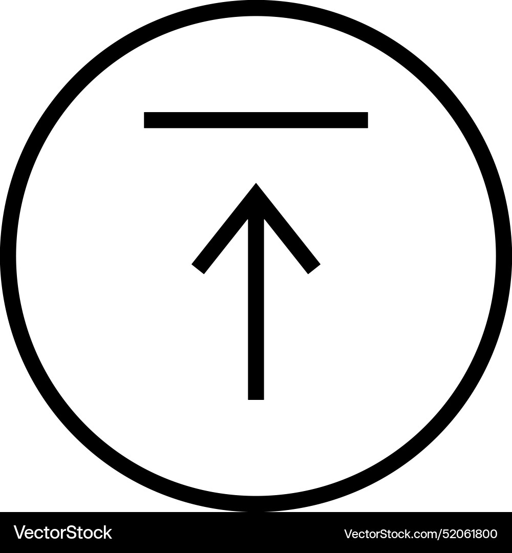 Upload outline icon symbol image Vector Image