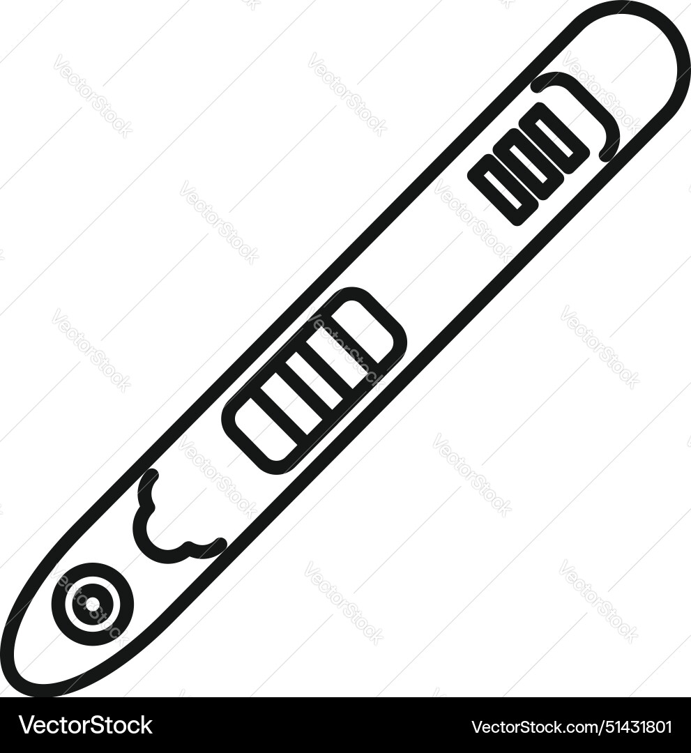 A digital thermometer Royalty Free Vector Image
