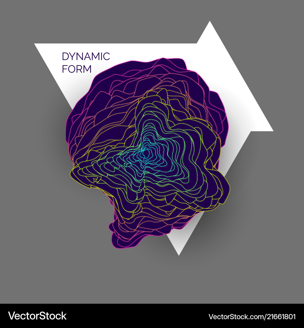 Abstract poster geometric objects lines vector image