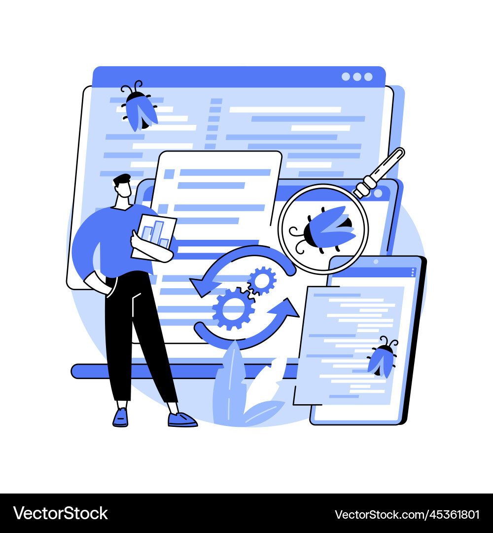 Automated testing isolated cartoon Automated testing isolated cartoon Vector Image
