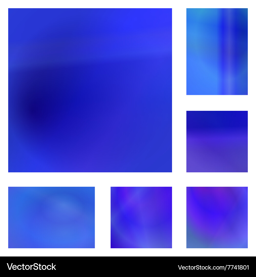 Blue abstract background design set Vector Image