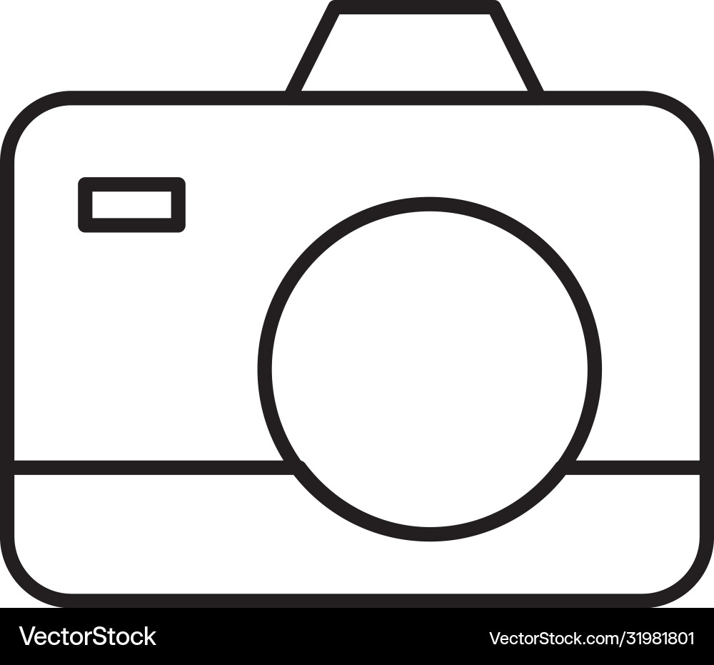 Camera device line style icon design vector image