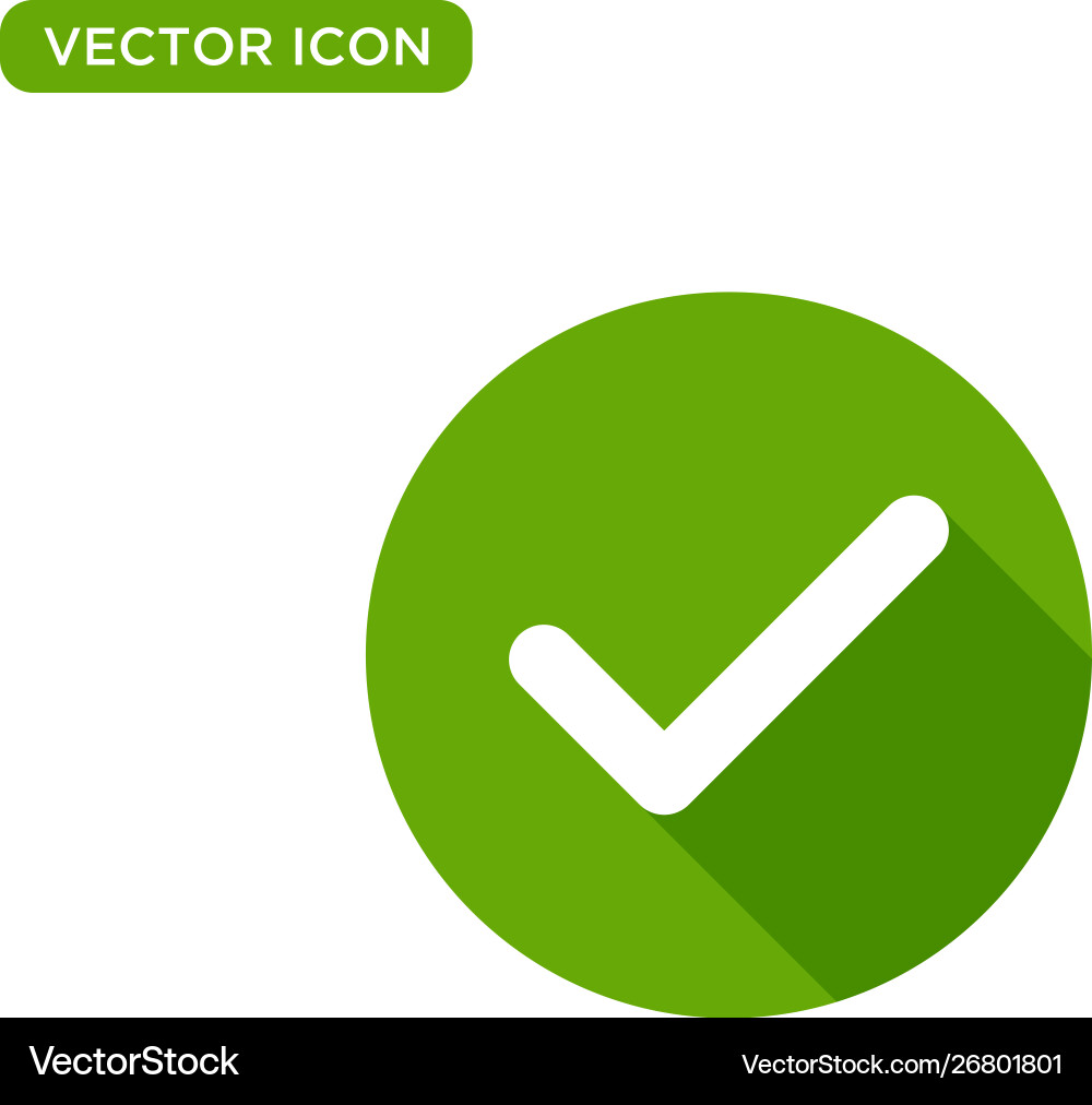 Check mark icon design Check mark icon design vector image