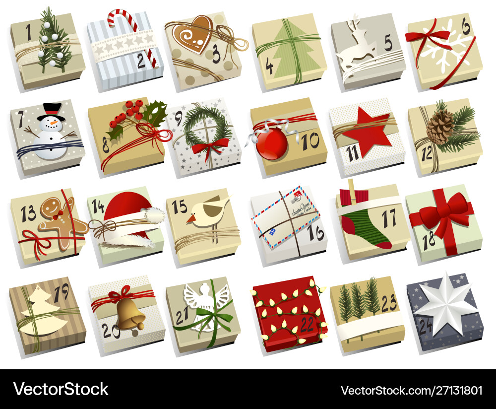 Christmas Advent Calendar vector image