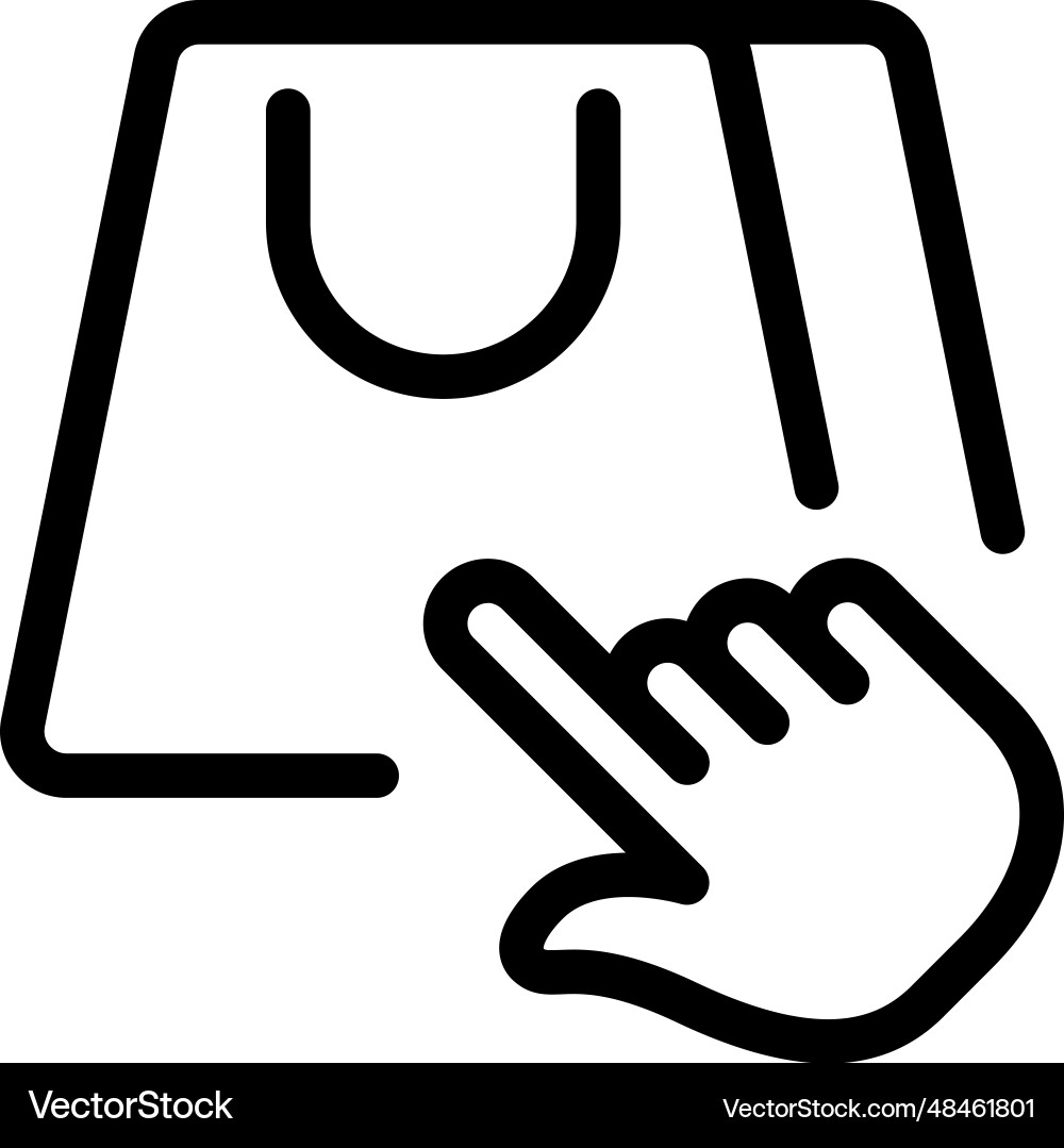 Drag the pointer over bag to choose Vector Image