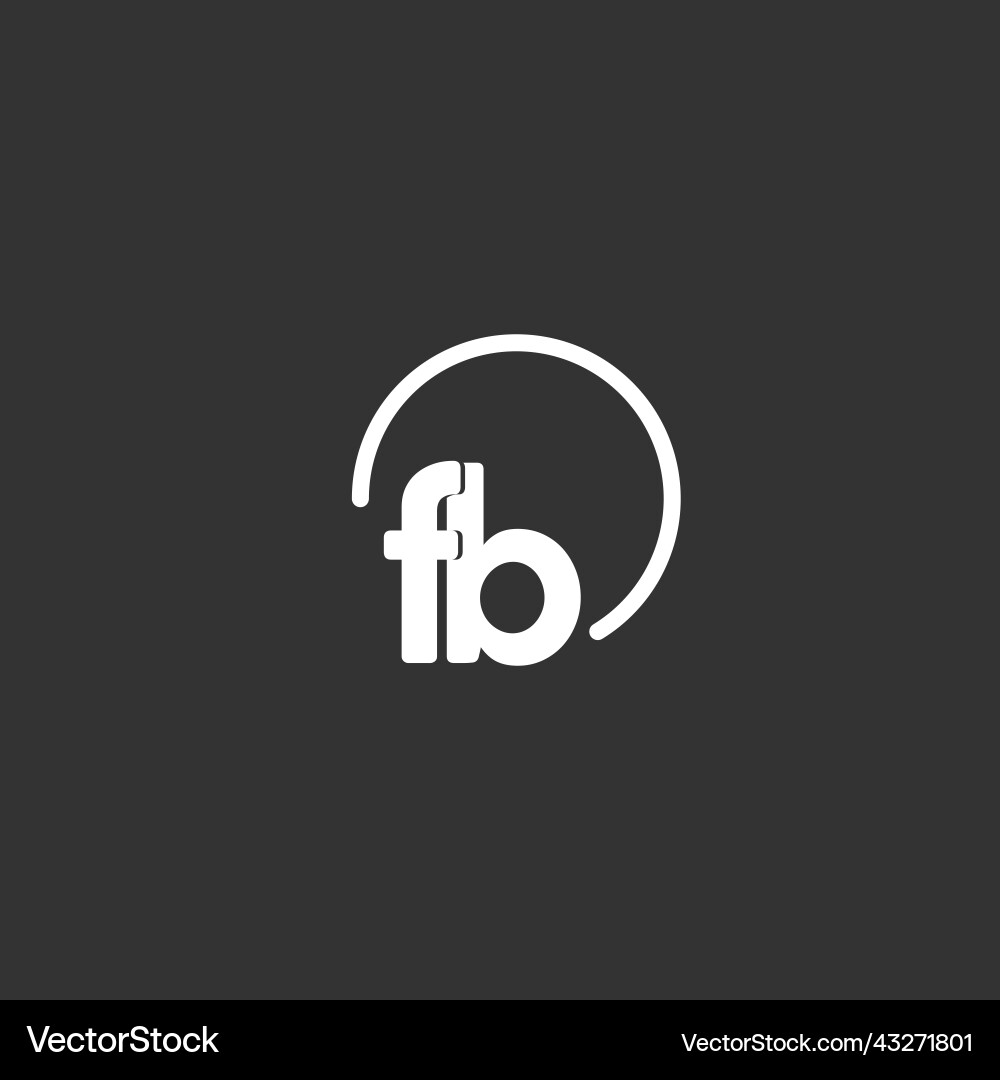 Fb initial logo with rounded circle Vector Image