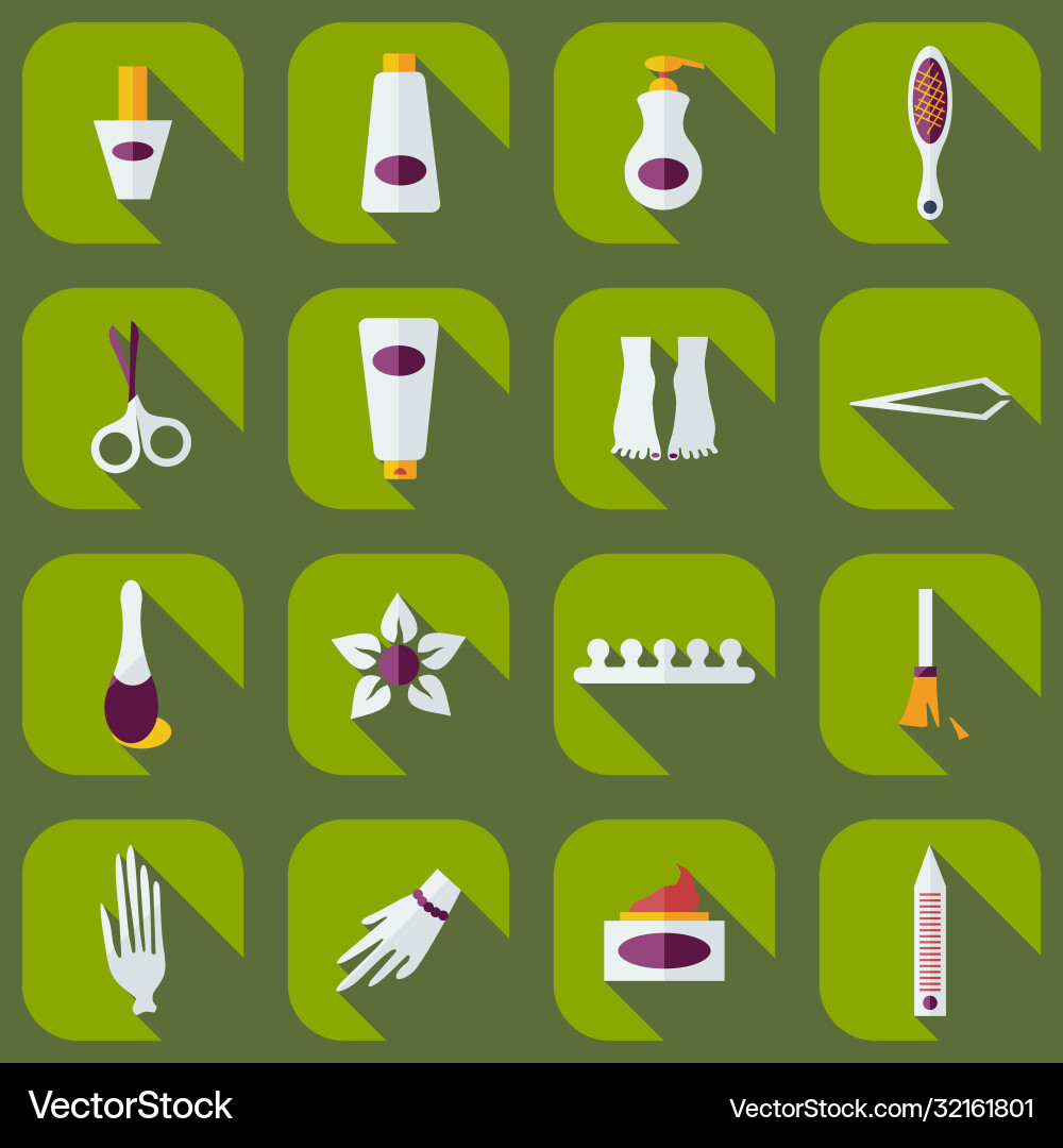 Flat concept set modern design with shadow vector image