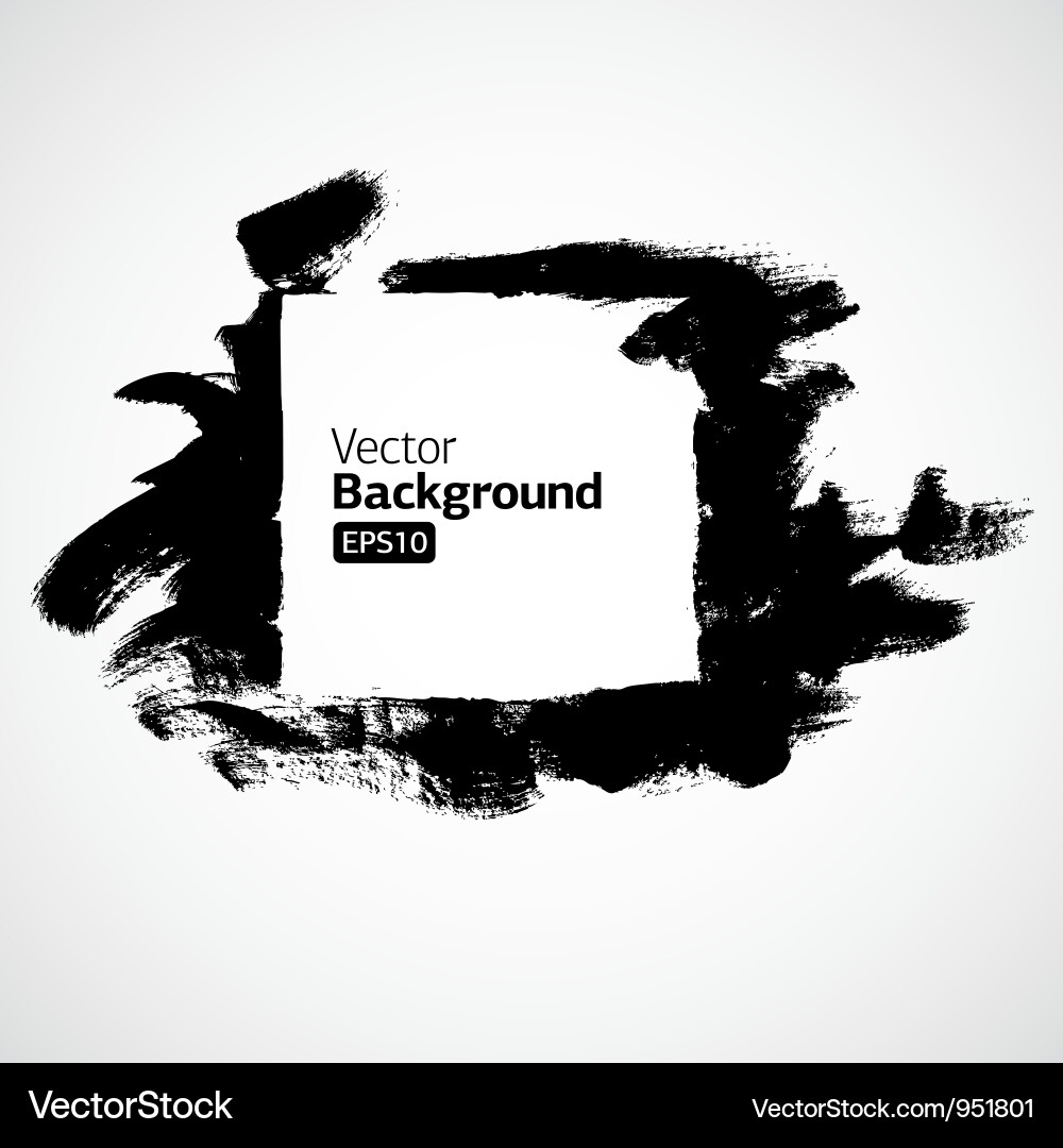 Grunge Ink Frame - Textured Background Vector Image