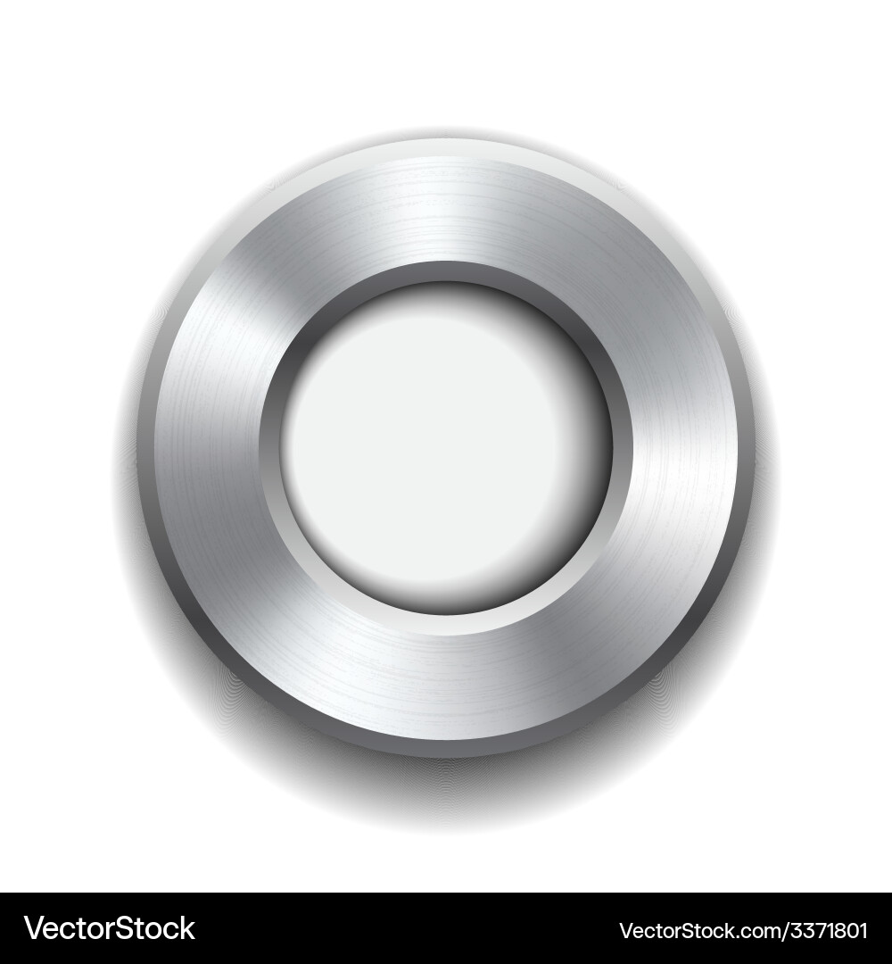 Metallic Donut Button Template vector image