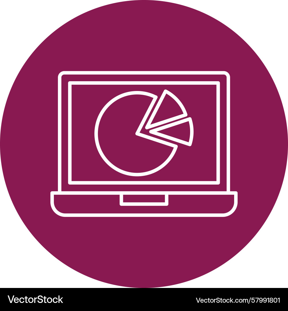 Pie chart line multi circle Vector Image