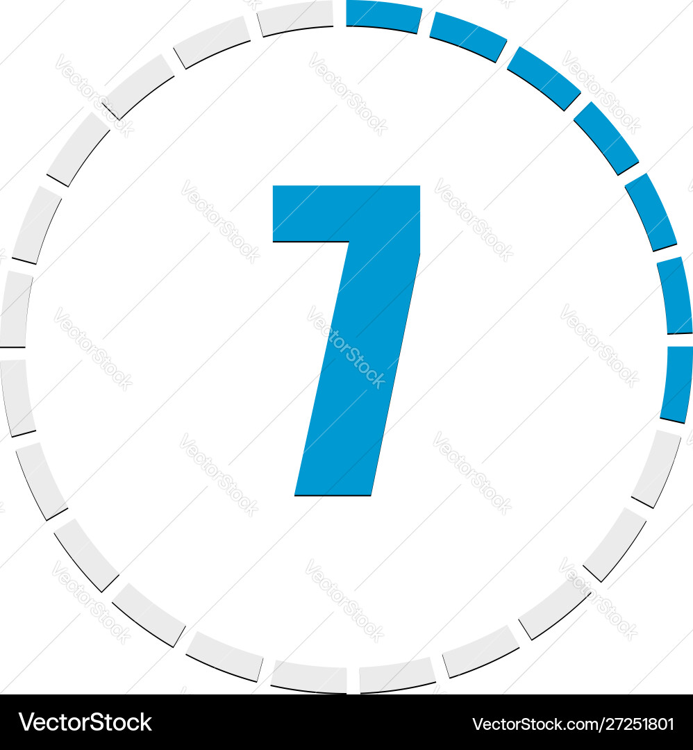 Progress completion step indicator segmented Vector Image