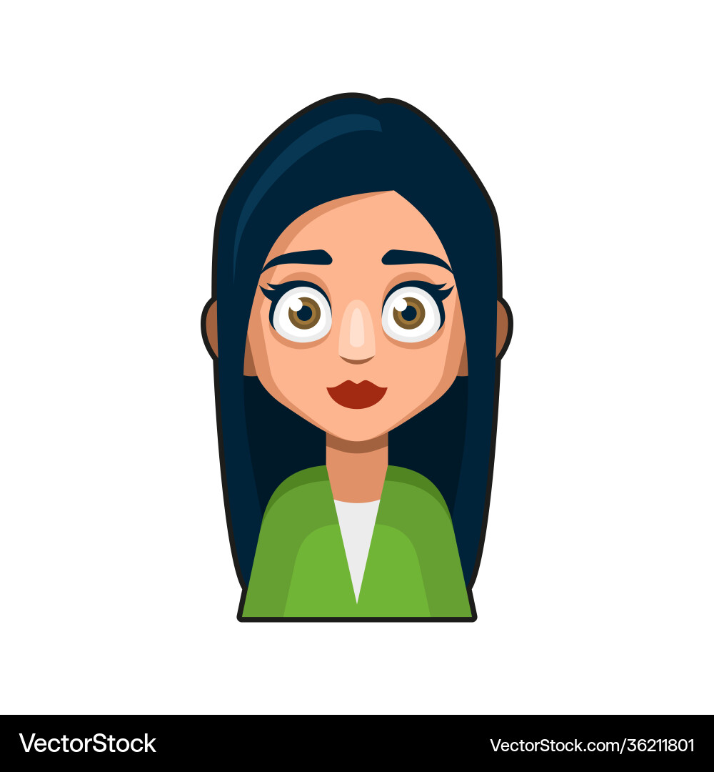 Süße schöne Mädchen Avatar Charakter junge Frau Süße schöne Mädchen Avatar Charakter junge Frau vektorbild