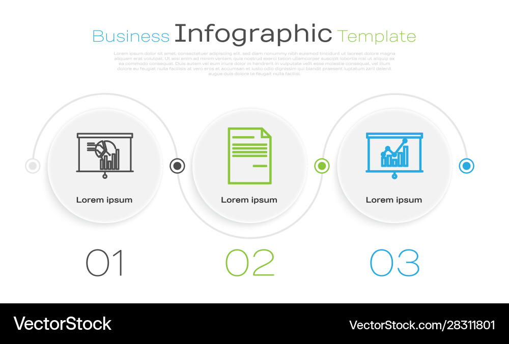 Set line board with graph chart document Set line board with graph chart document vector image