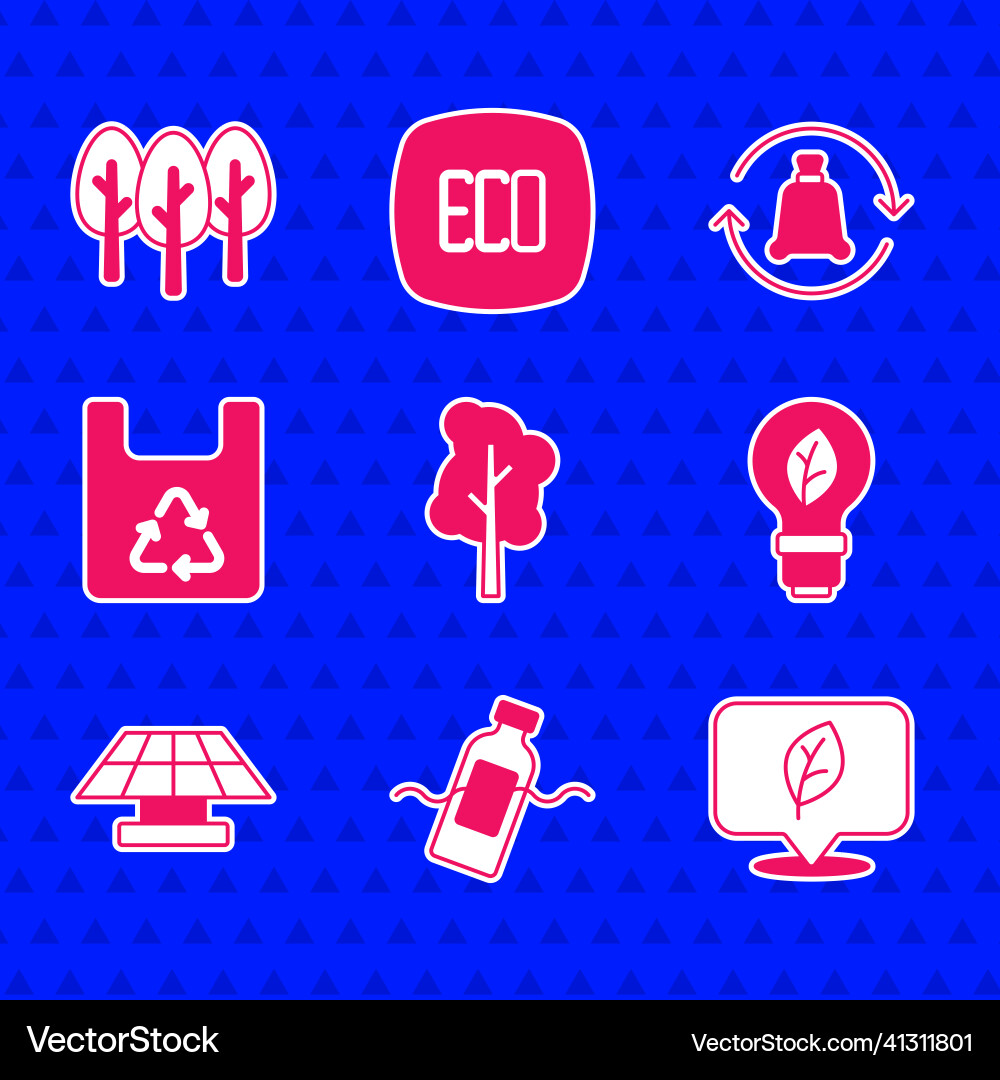 Set tree the problem of pollution location Vector Image