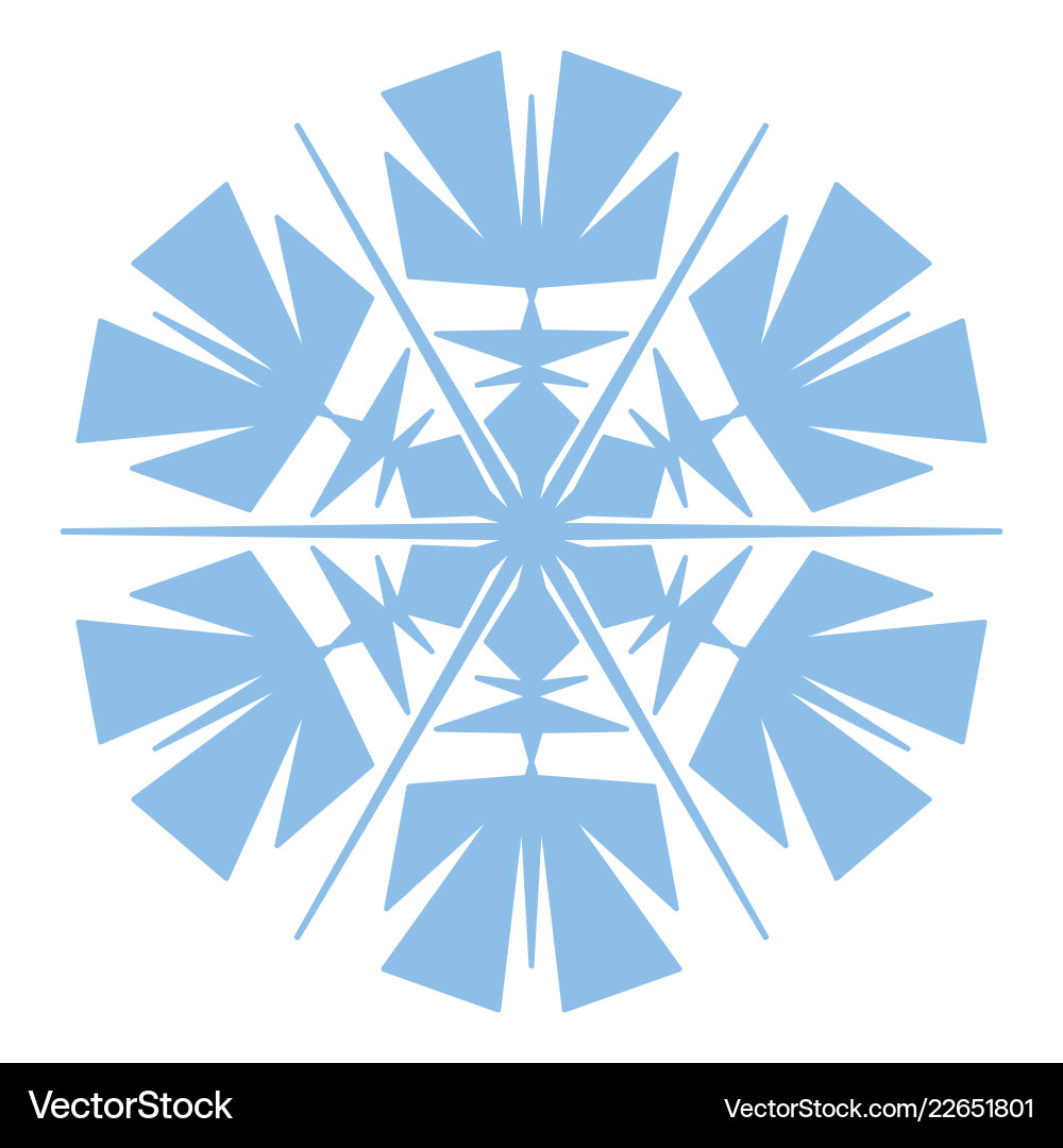 Simple snowflake element Simple snowflake element vector image