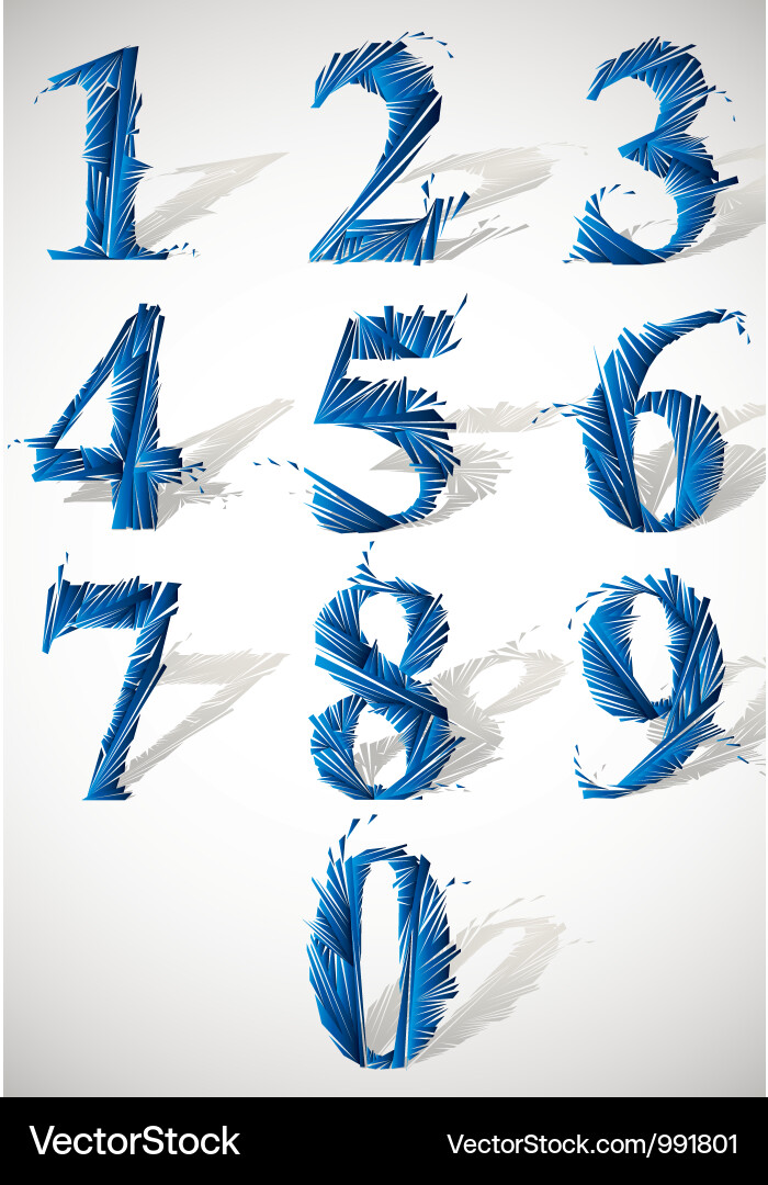 Smash numbers Vector Image