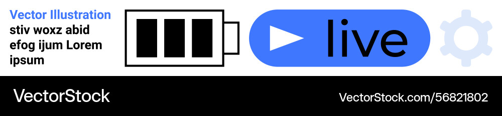 Battery icon transitioning into play button Battery icon transitioning into play button vector image