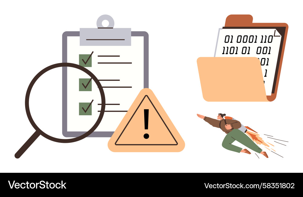 Checklist for Data Analysis Vector Image