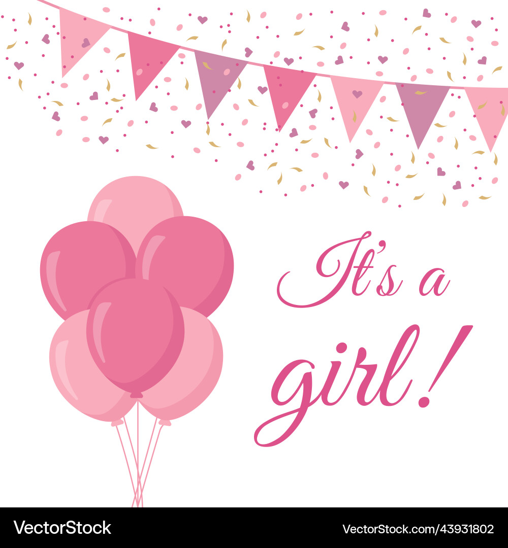 Colored confetti for gender reveal party Colored confetti for gender reveal party vector image