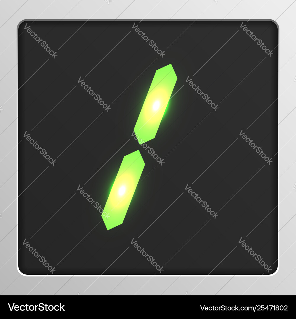 Digital character set typeface on a screen Digital character set typeface on a screen vector image