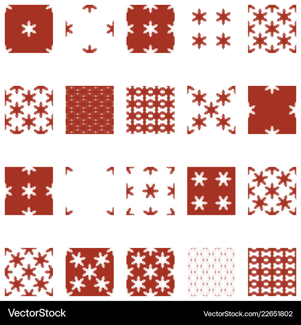 Festive Snowflake Pattern Vector Image