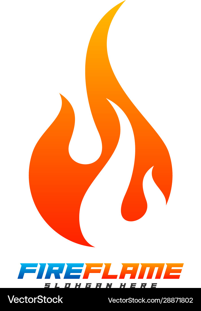 Flame logo design fire template blaze icon – Royalty-Free Vector ...