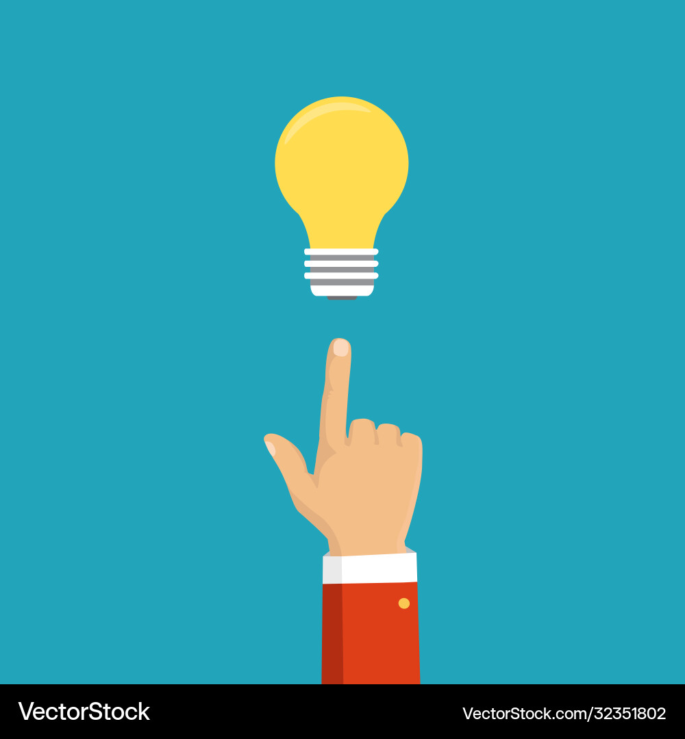 In flat design isolated on background pointing Vector Image
