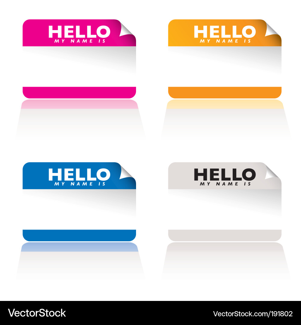 Name Tag Card Vector Image