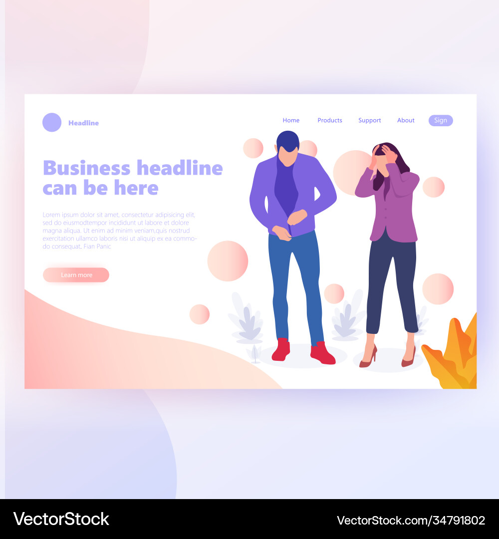 People work in a team and interact with graphs vector image
