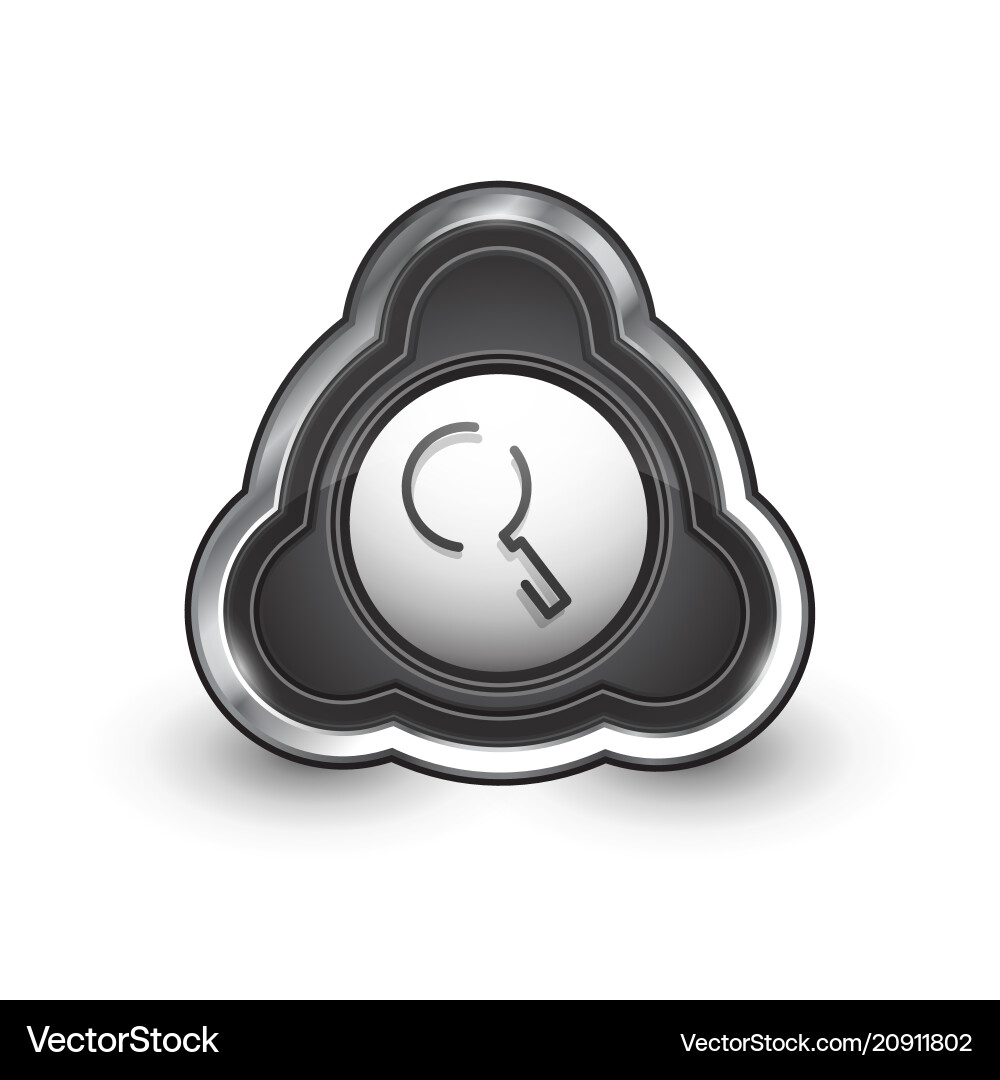 Search magnifier web button magnify icon modern vector image