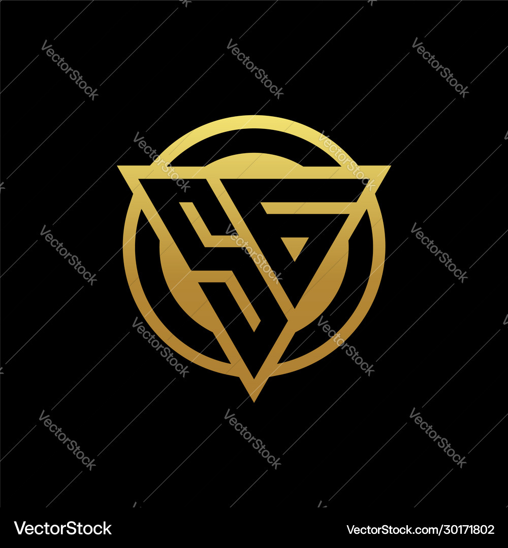 Sg logo monogram with triangle shape and circle Vector Image