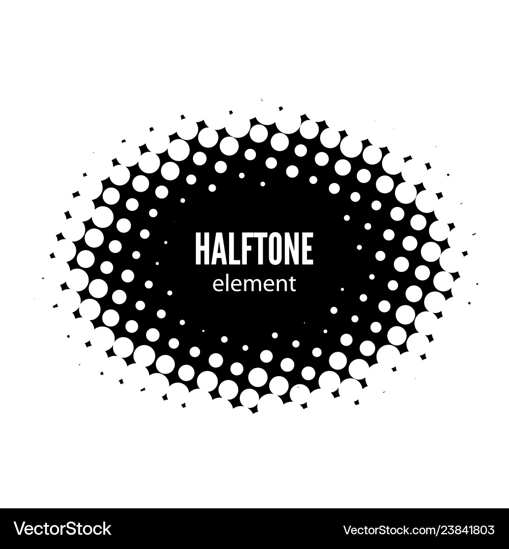 Abstract halftone design element black Abstract halftone design element black vector image