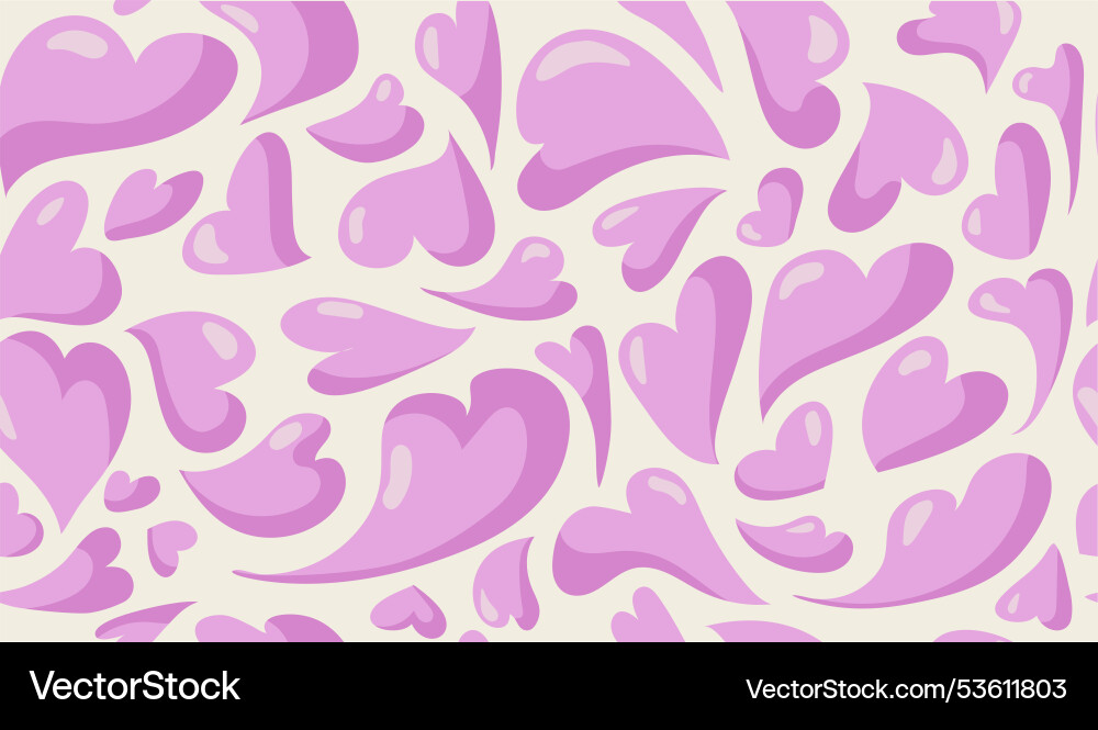 Abstract hearts background repeating design Vector Image