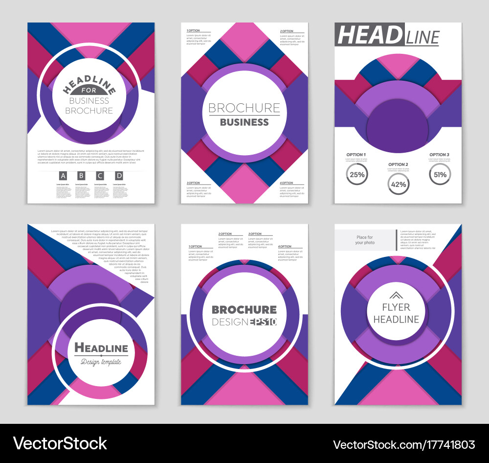 Abstract layout background set for art Vector Image