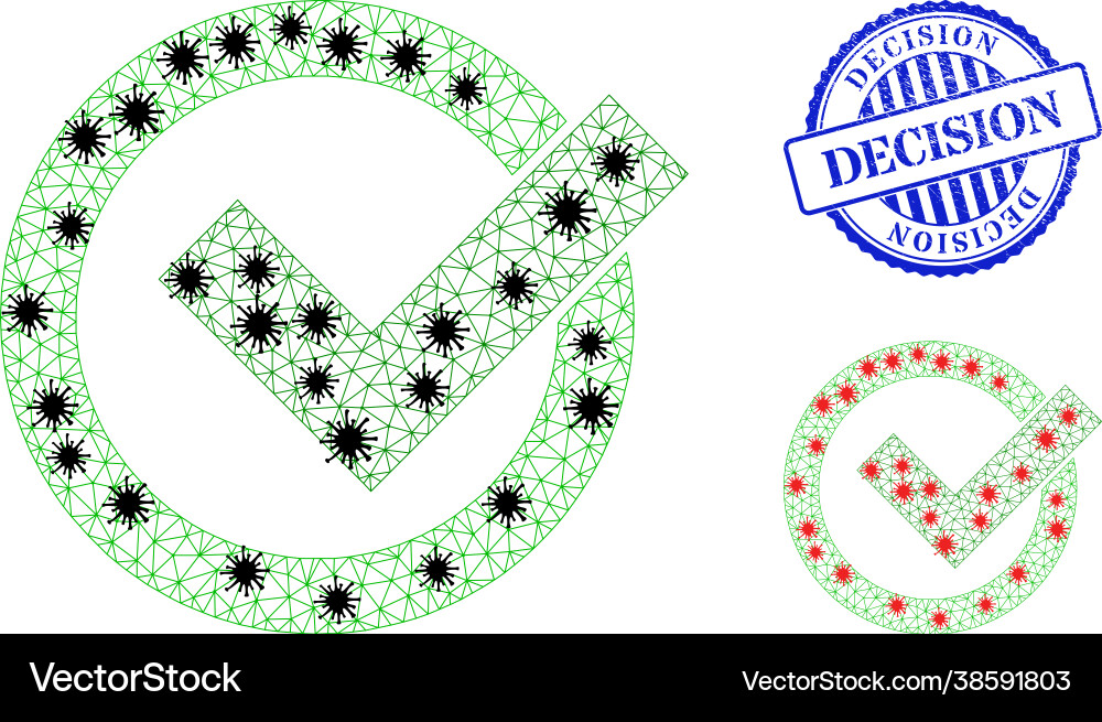 Carcass mesh validation pictograms with pathogen Carcass mesh validation pictograms with pathogen vector image