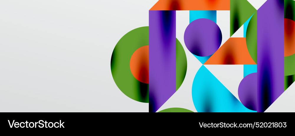 Circles and shadows colorful round elements Vector Image