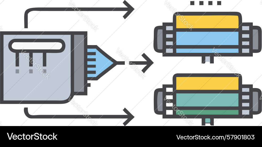 Data synchronization icon server update process Vector Image