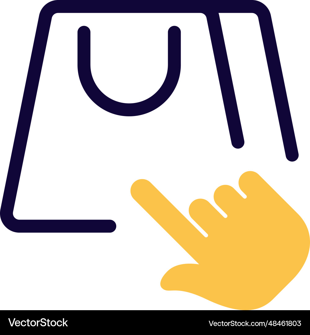 Drag the pointer over bag to choose Vector Image
