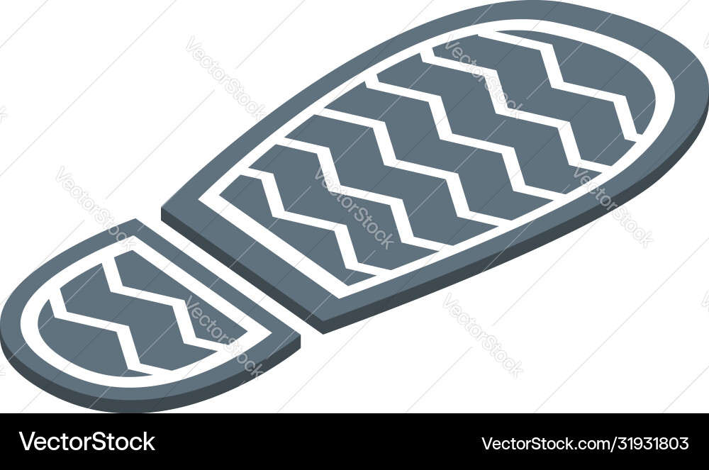 Investigator foot print icon isometric style Investigator foot print icon isometric style vector image