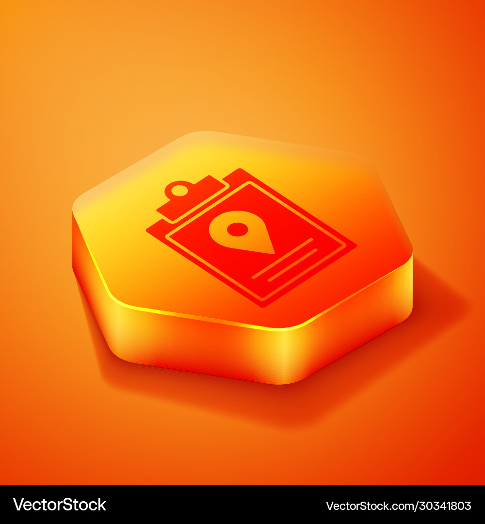 Isometric document tracking marker system icon Vector Image