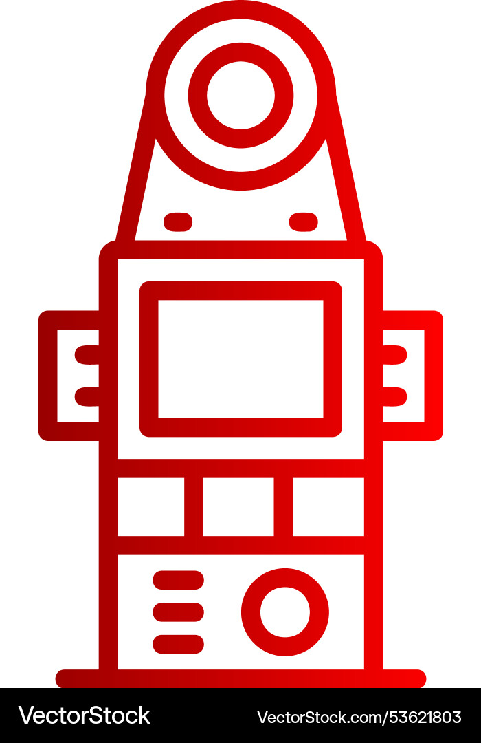 Light meter line gradient icon Vector Image