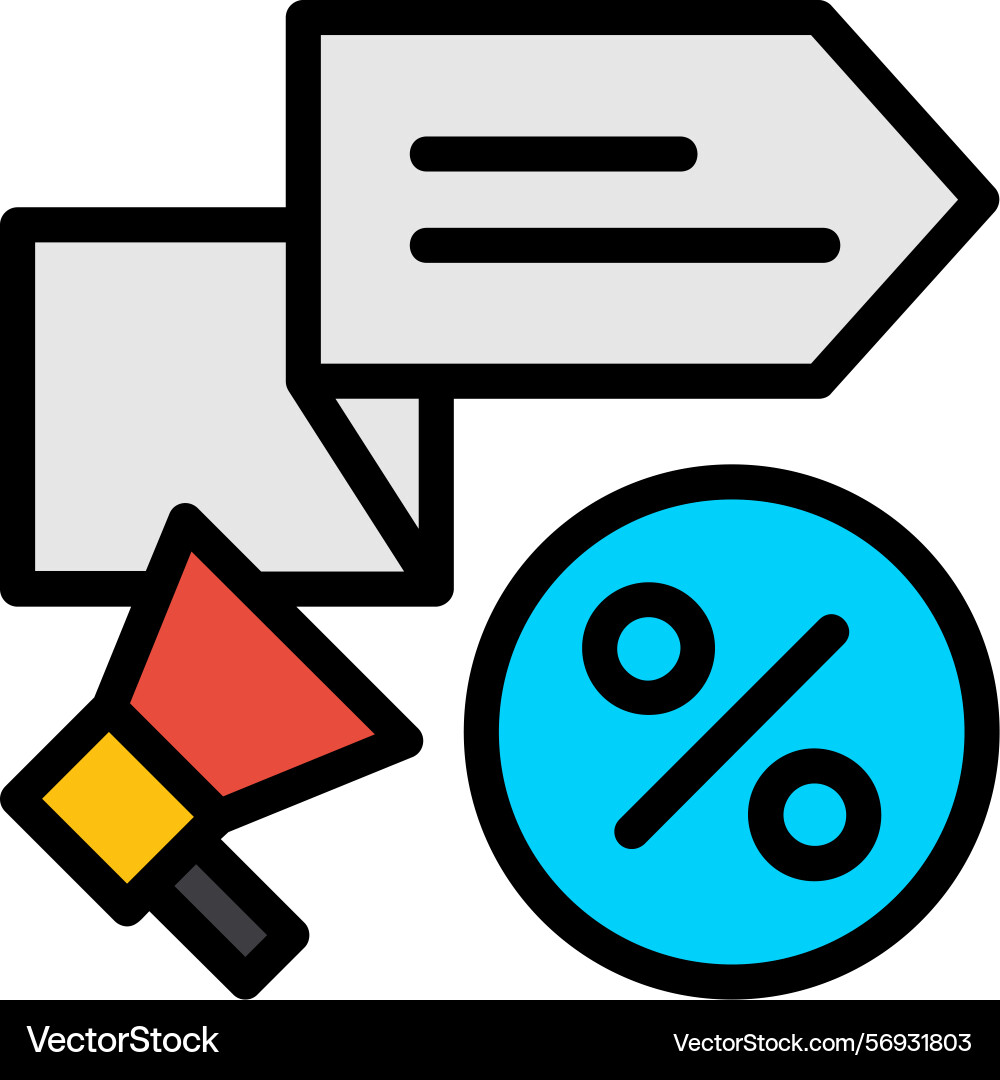 Markdown line filled style icon design vector image