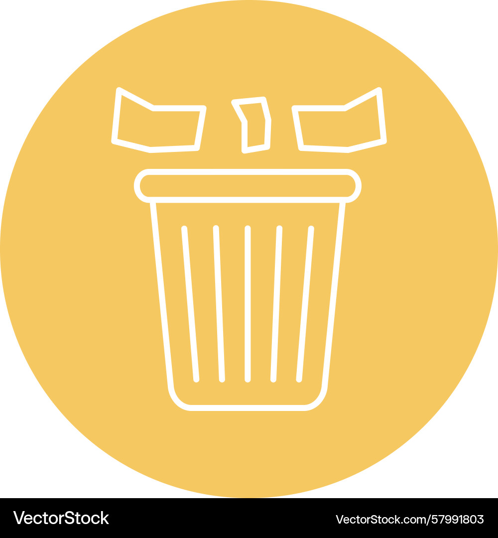 Paper bin line multi circle Vector Image