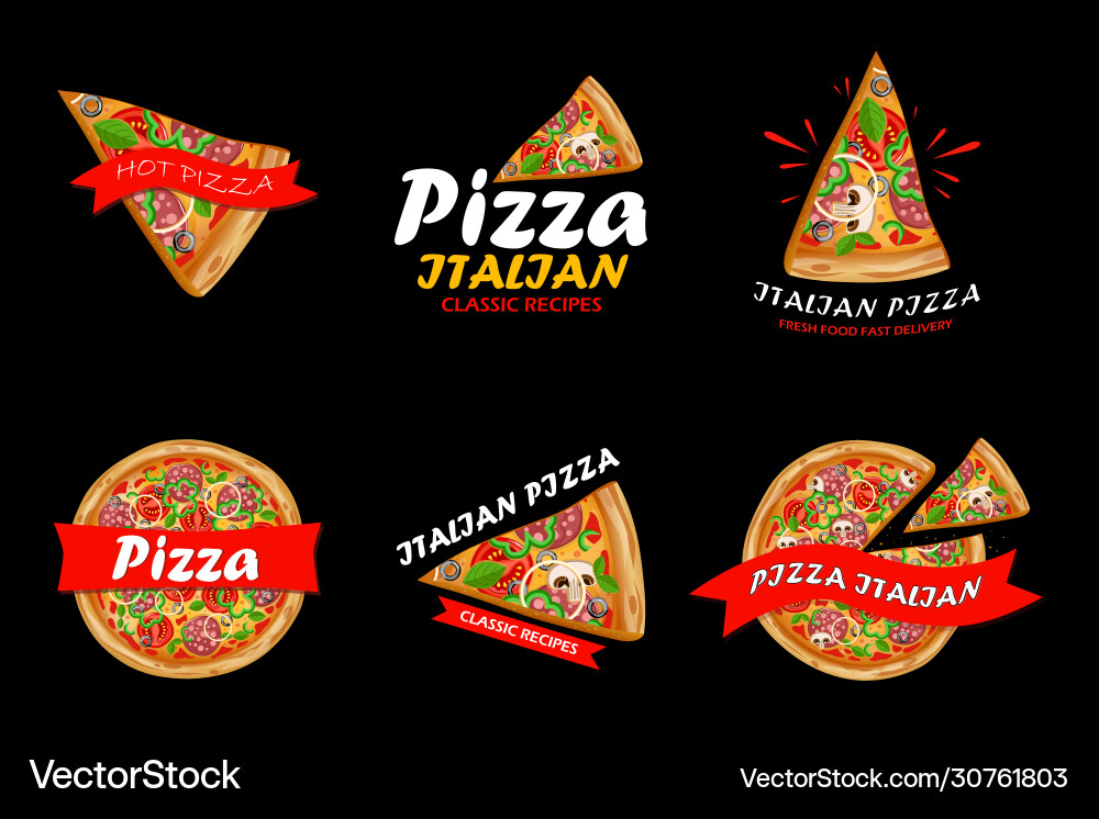 Pizza Logo Concept Vector Image