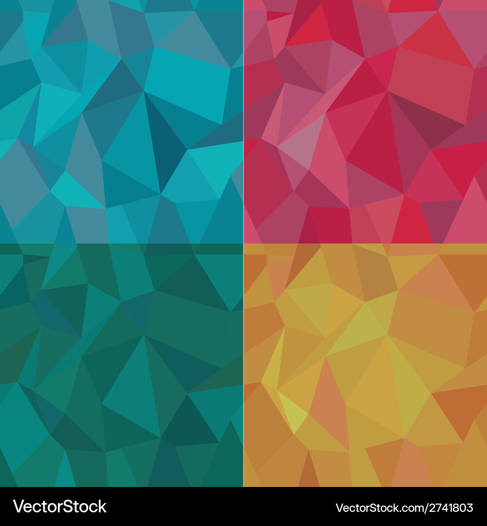Polygonal Abstract Pattern Set vector image