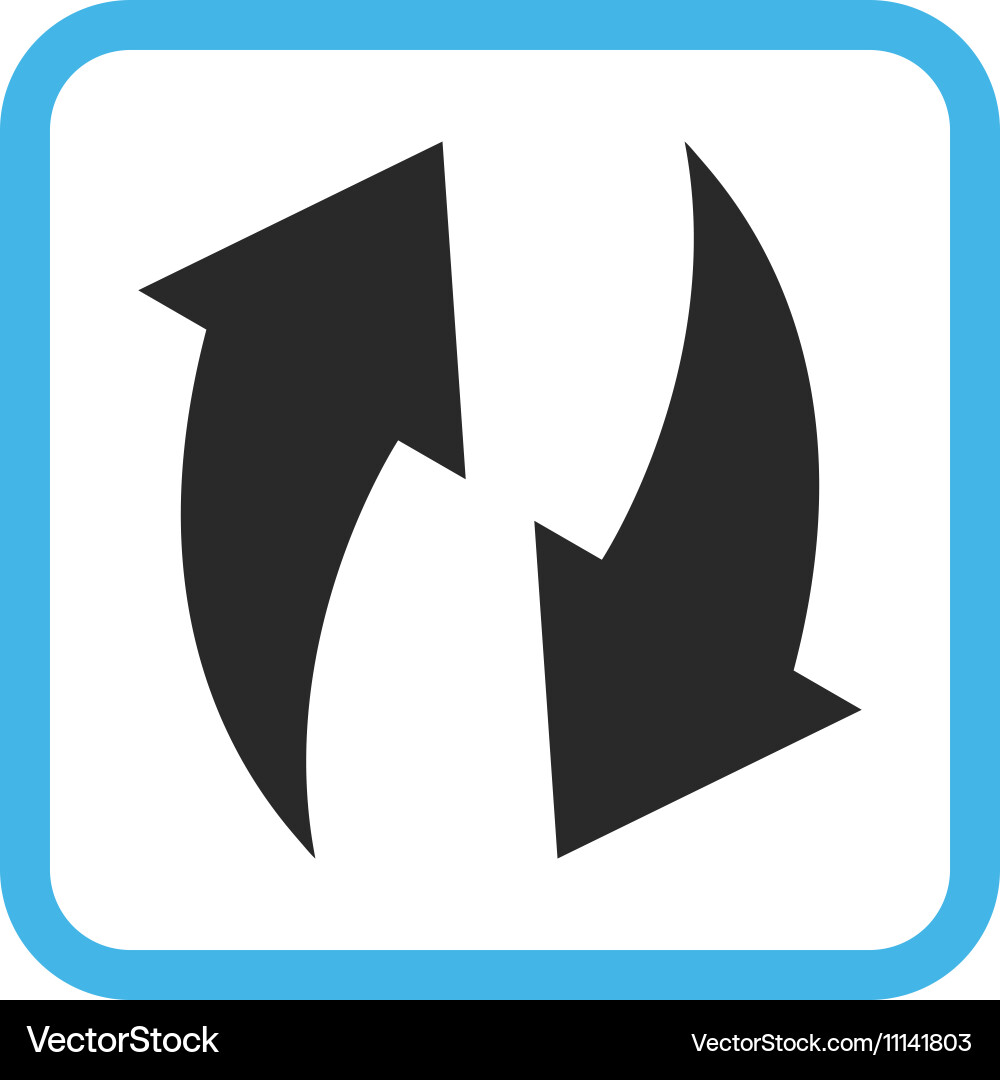Refresh icon in a frame Vector Image