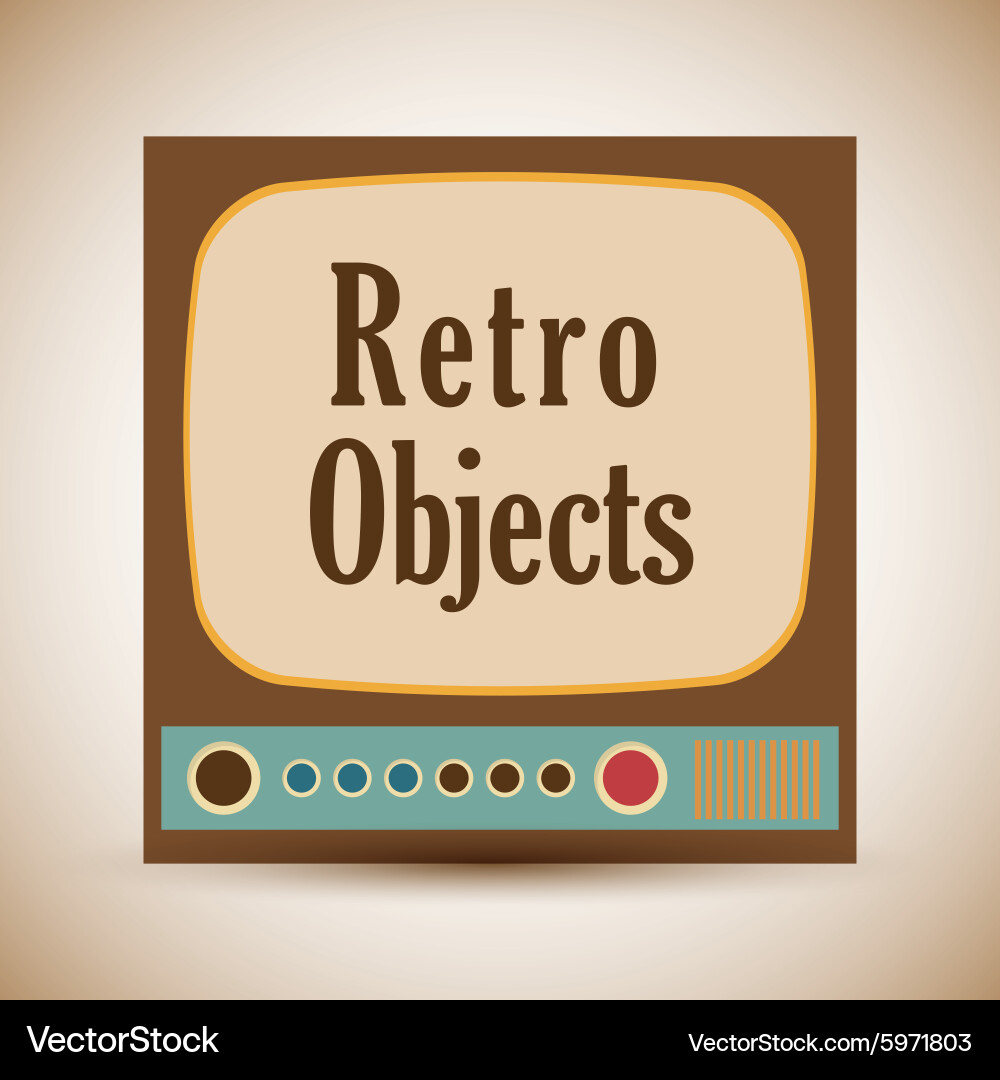 Retro objects vintage design vector image