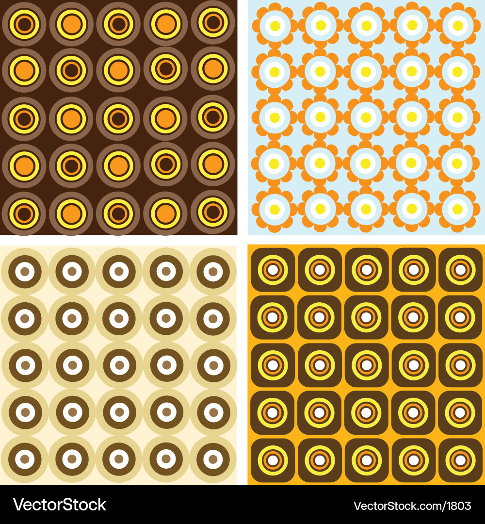 Retro patterns vector image