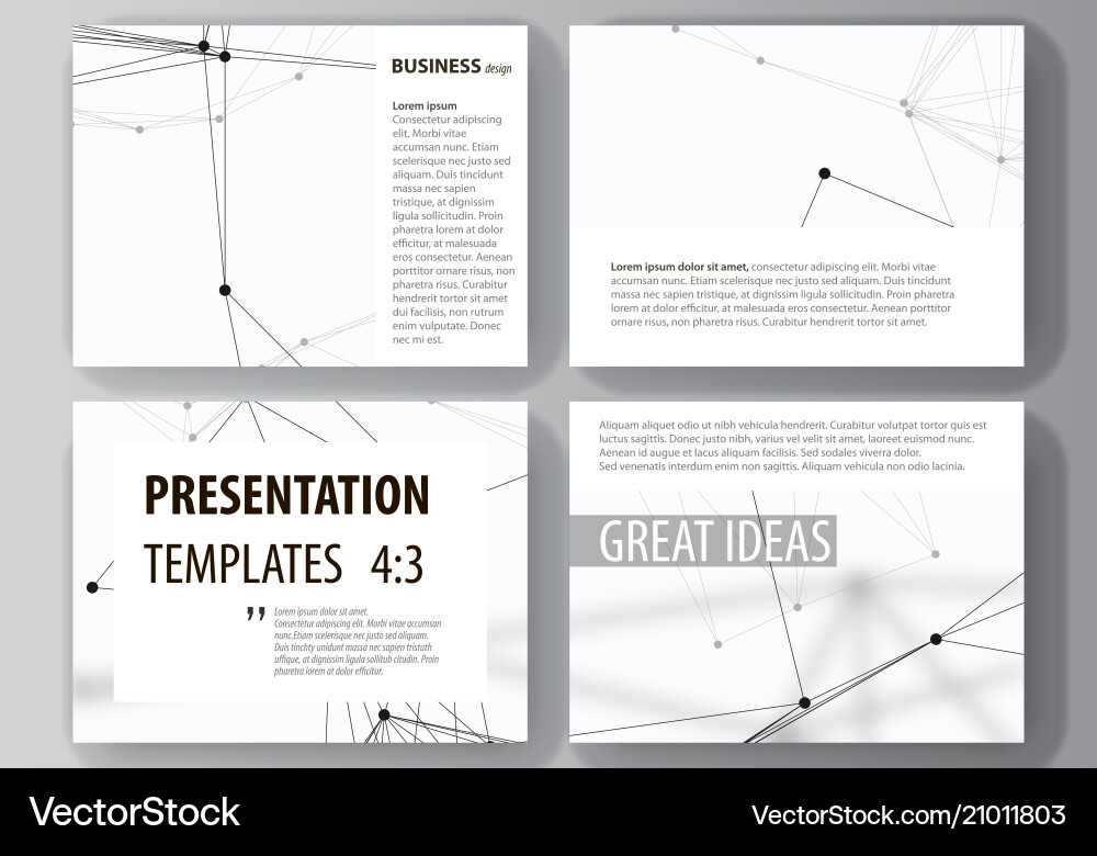 Set of business templates for presentation slides Set of business templates for presentation slides vector image