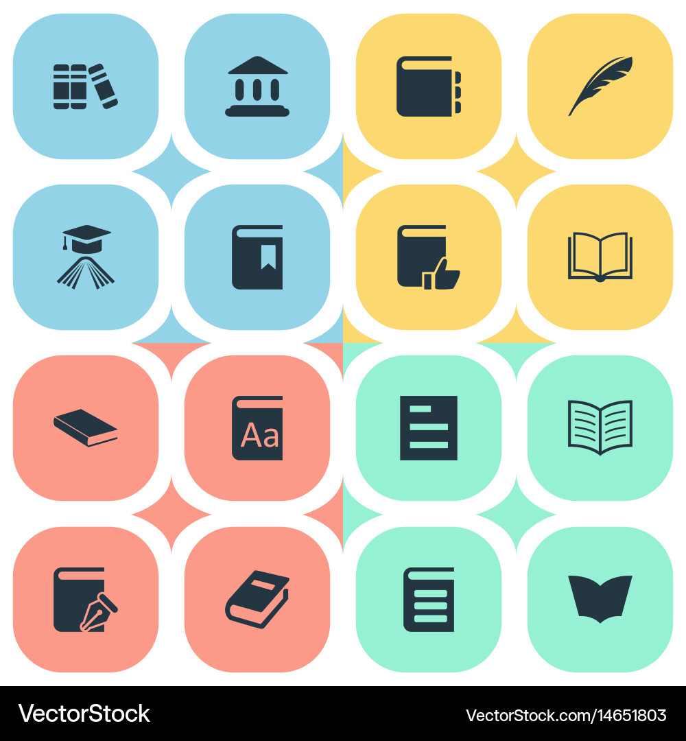 Set of simple reading icons Vector Image